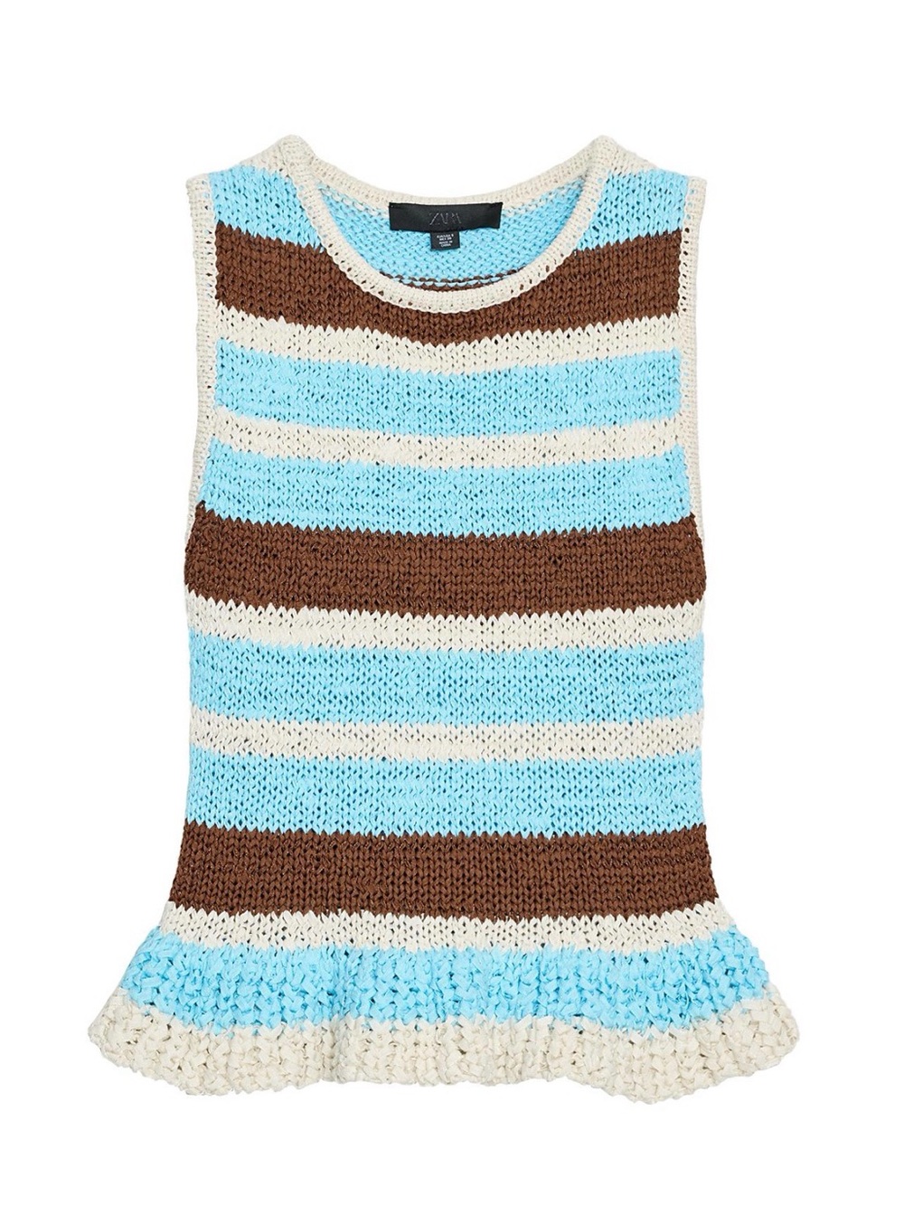 Striped Knit ruffle Top